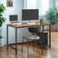 Industrial Rustic 120CM Computer Desk With Adjustable Shelves