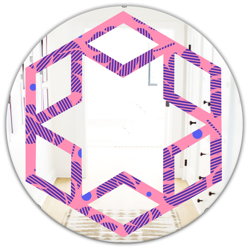 Miroir mural éclectique Hexagon Star, 23,6 po x 23,6 po