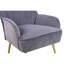 Fauteuil chic en velours Mid Century