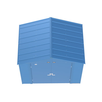 Select Steel Storage Shed Steel Storage Shed, 8X6, Blue Grey