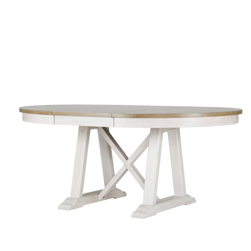 Farmhouse Extendable Oval Dining Table