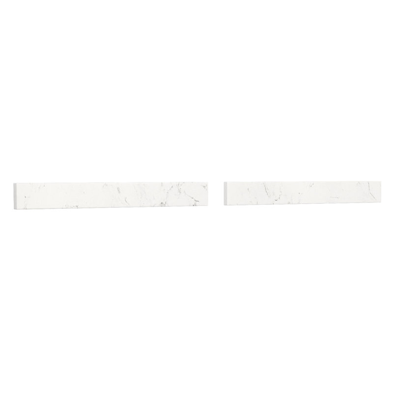 Dosseret de remplacement de 54 pouces en marbre de culture, Blanc pâle