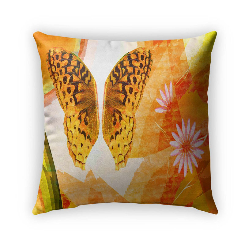 Housse et insert de coussin carré orange orange, 24" X 24"