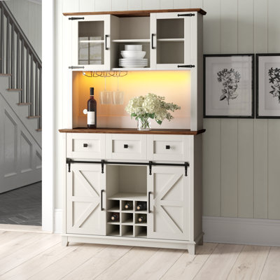 Marlborough Bar Cabinet with LED lights, 3 drawers