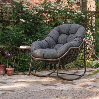 Fauteuil Papasan berçant surdimensionné pour patio