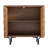 Irida Farmhouse  Accent Wooden 2-Door Storage Cabinet With Circle Pattern And Radioactive Wood Lines