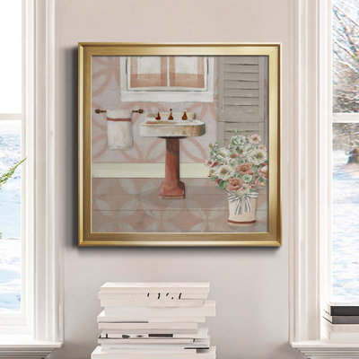 " Blushing Bath Sink II " Watercolor Painting