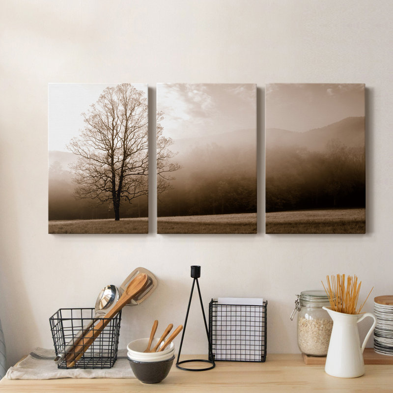 " Meadow Solace " 3 - Pieces, 18" H x 36" W x 1" D