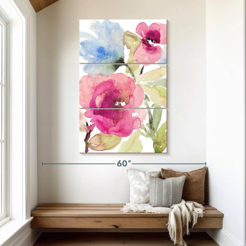 Avery Peaceful Florals I, 50" H x 32" W