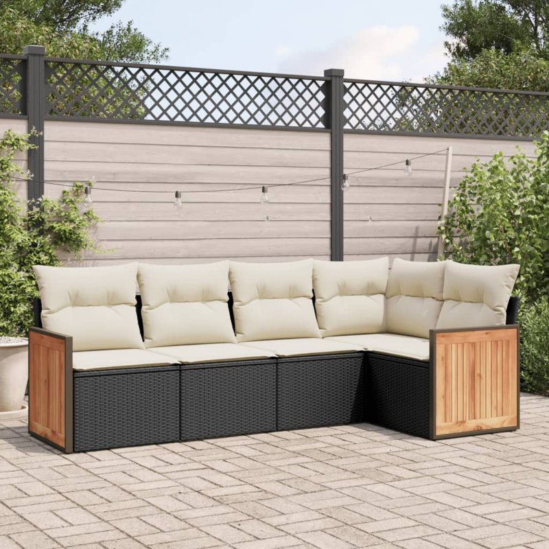 Vidaxl Garden Sofa Set Black