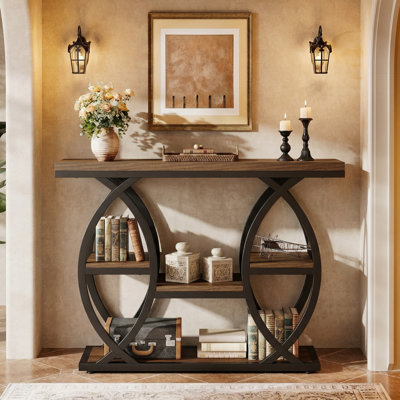 Shirlene 39.4" W 4-Tier Console Table 