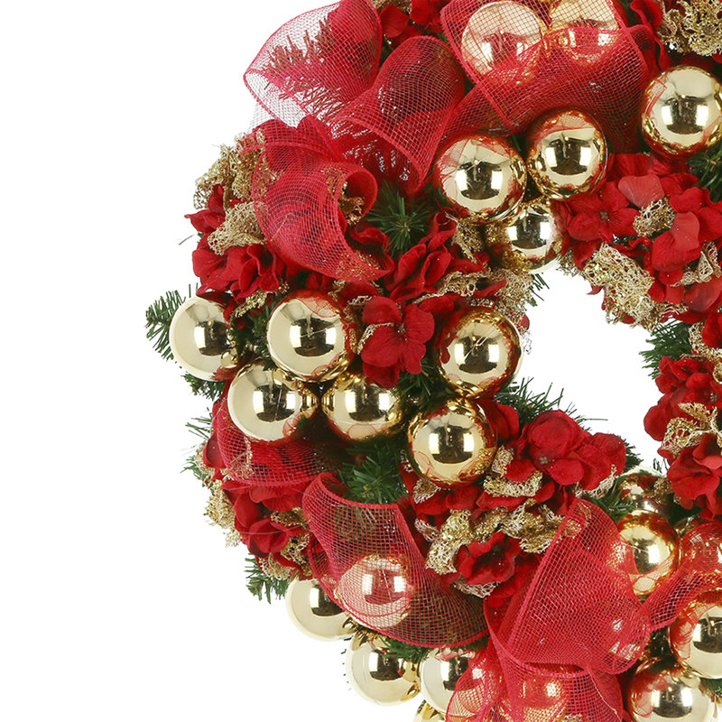 Jiair Handcrafted Faux Evergreen 26'' Wreath