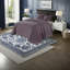 Ensemble de literie réversible en coton de qualité supérieure, courtepointe mauve pour la décoration intérieure