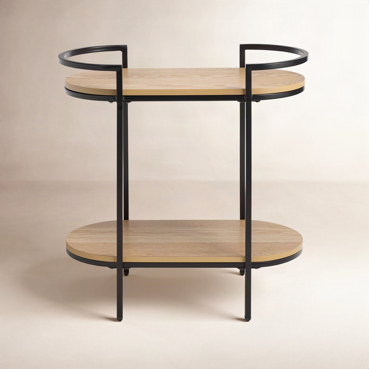 Staccato Bar Cart, Black / Natural
