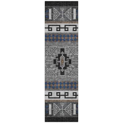 Machine Washable Indoor/Outdoor Chantille Tribal Rug