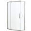 Cabine de douche semi-anglaise, 34-1 / 8 "X 72", Nickel brossé - Porte décorative de salle de bain fonctionnelle, addition