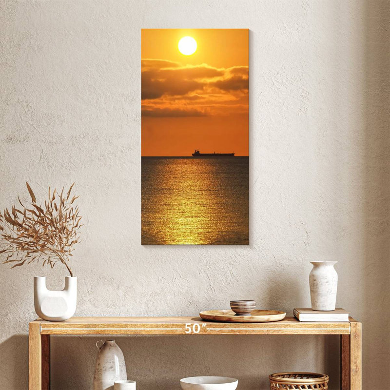 Dramatic Ocean Sunset, 36" H x 18" W