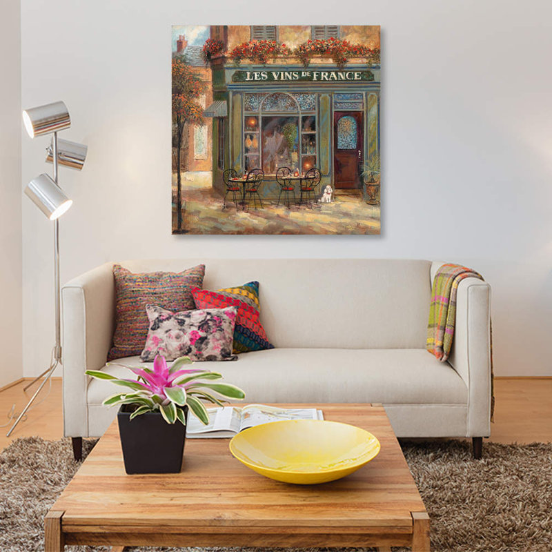 Wine Shop by Ruane Manning - Wrapped Canvas Painting, 45.72 cm H x 45.72 cm W x 1.91 cm D