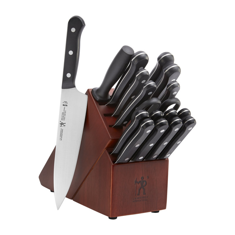 Solution 18-Piece Stainless Steel Knife Set with Block Solution 18-Piece Stainless Steel Knife Set with Block