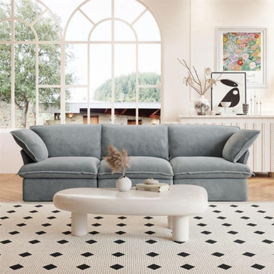 Cielo Cloud Plus Velvet Modular 3 Seater Sofa
