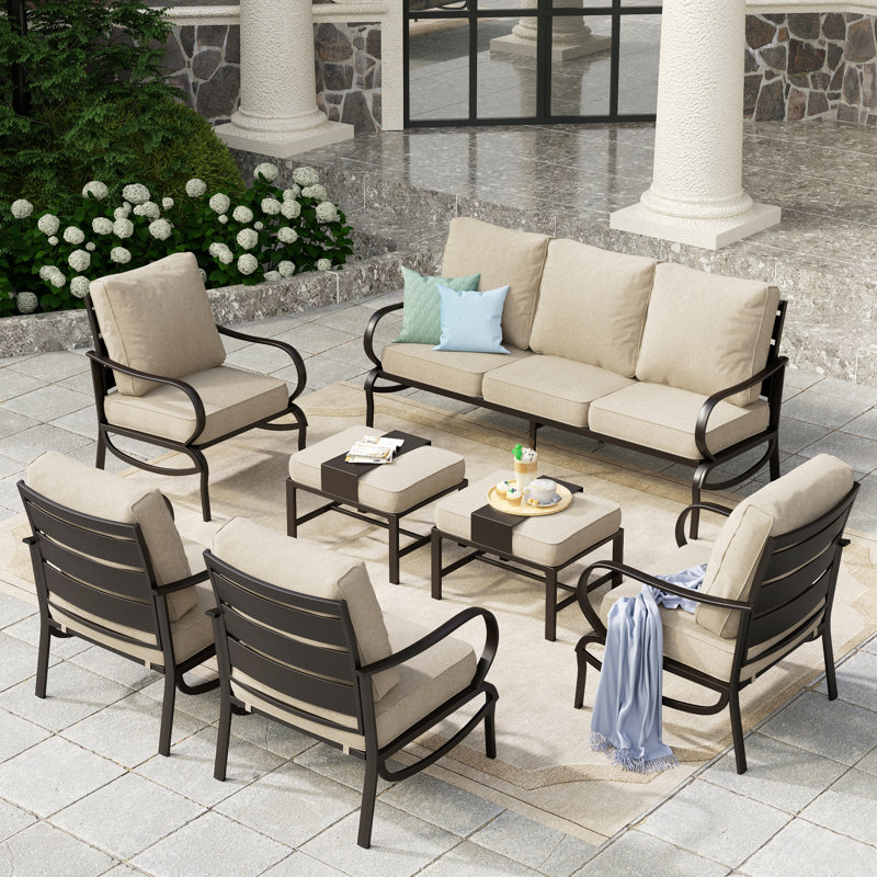 Ensemble de conversation pour patio Elyne, Beige