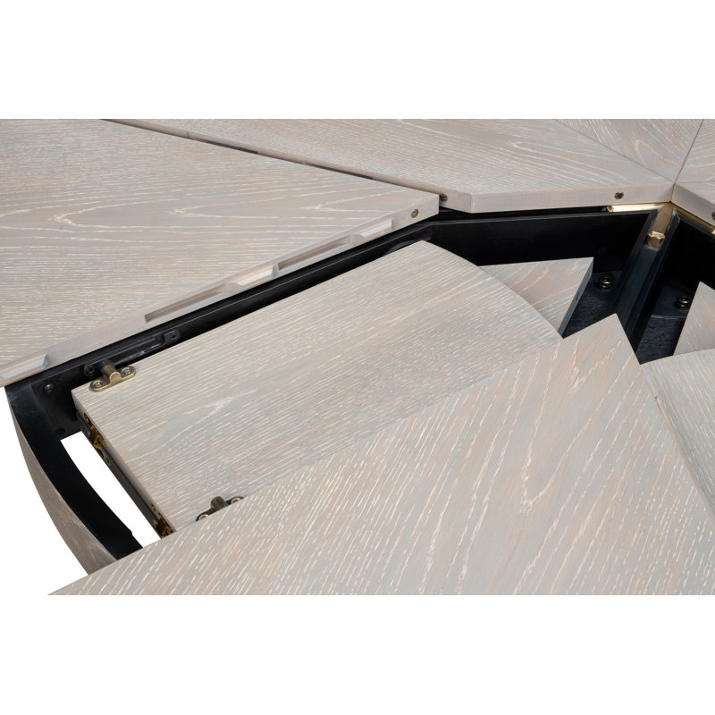 Casual Oak Round Dining Table, 30"H x 55"L x 55"W, Moonskin