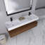 Double meuble-lavabo mural avec lavabo en résine, 3 tiroirs à fermeture en douceur, fixation à flotteur-106280285-106280287