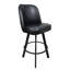 Ensemble de 2 tabourets de bar rotatifs capitonnés à siège baquet avec cadre en métal pour restaurant et café - Assemblage requis-1393416234