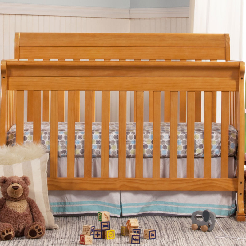 Lit de bébé convertible 4-en-1 Kalani, Chêne miel