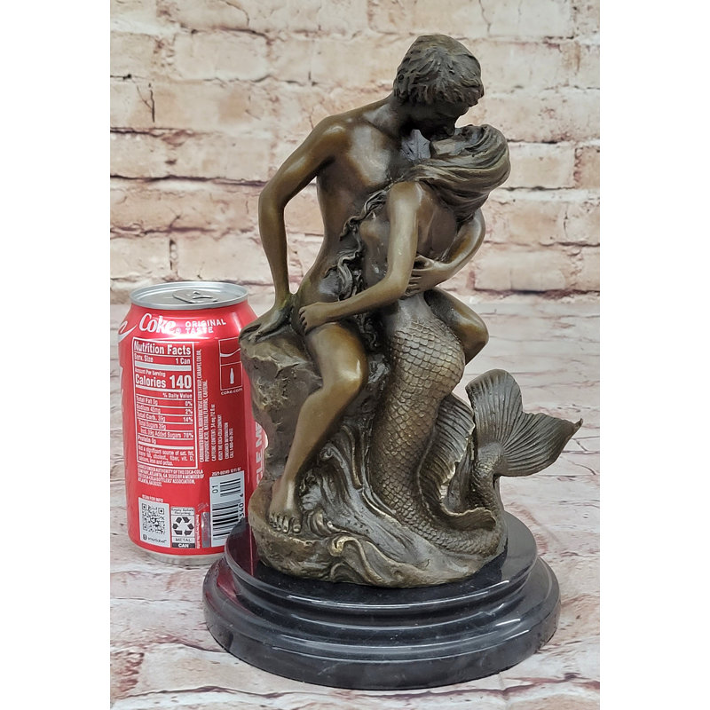 Sculpture romantique Andice sirène et amant