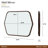 Houston Wall Accent Mirror - Walnut