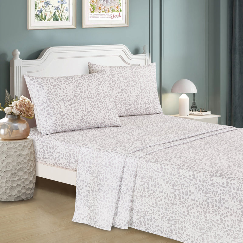 Floral Bed In A Bag Comforter Set, Purple, Twin XL Comforter + 4 Additional Pieces