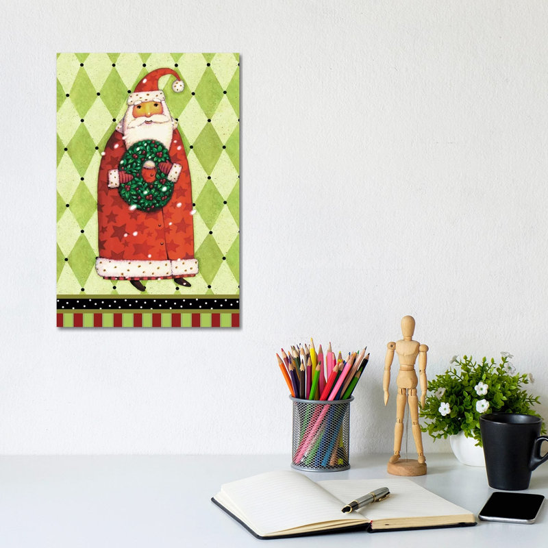 Harlequin Christmas II by Viv Eisner - Wrapped Canvas Print, 20.32 cm H x 30.48 cm W