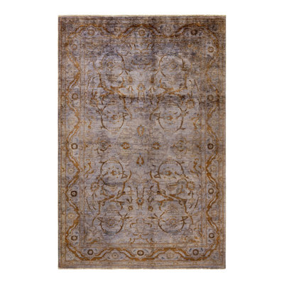 Tapis unique brun de 6 pi 1 po x 9 pi 2 po Yavette