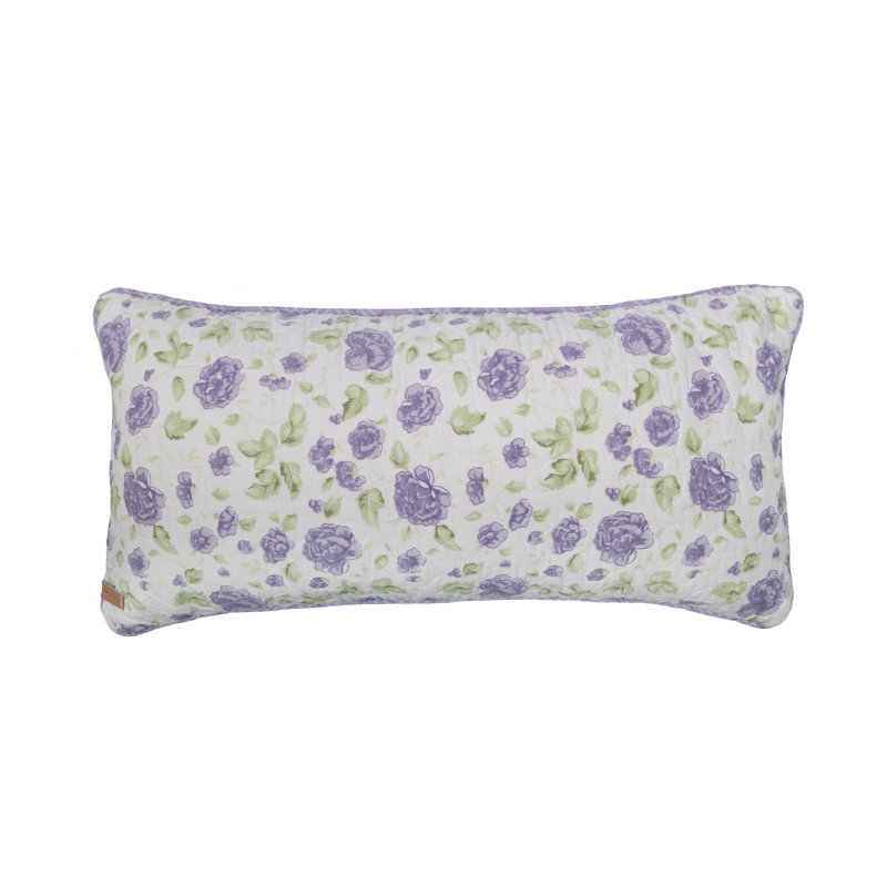Coussin en coton lavande rose