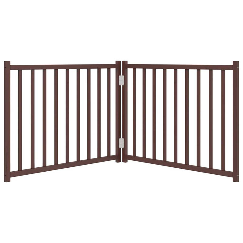 Soma Solid Wood Dog House Door, Brown, 60cm H x 160cm W x 2cm D