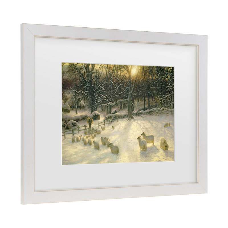 «The Shortening Winters Day» par Joseph Farquharson, art encadré mat, Blanc, H 13 po x l 16 po x P 0,75 po