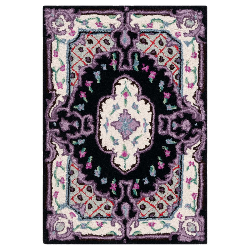 Danny-Junior Hand Tufted Wool Floral Rug, Rectangle 2' x 3'