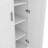 3-Door Shutter Wardrobe With Shelves, White