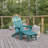 Ayleah Commercial All-Weather HDPE Adirondack Chair with Cup Holder and Pull Out Ottoman-962086462