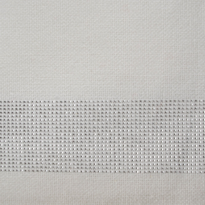 Ensemble de serviettes en coton brodé Pigg, Rayures argent