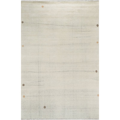 Tapis rectangulaire contemporain en laine noué à la main