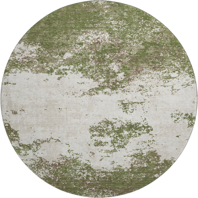 Premium Machine Washable Birchview AMF1027 Modern Rug, Round 8'