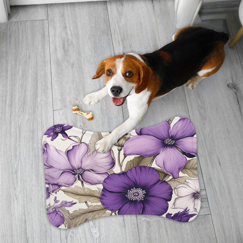 Tapis indigo en forme d'os 1 pièce, Petit (14 po)