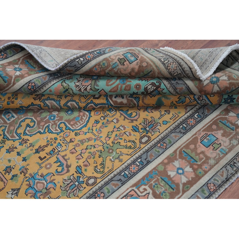 Tapis traditionnel jaune 6 x 9