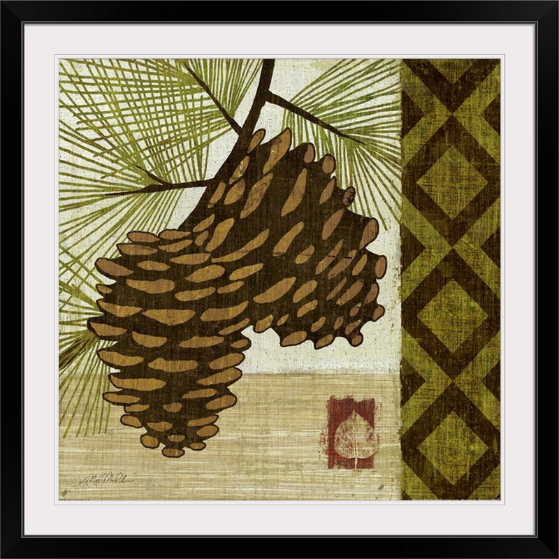 «Summer Pine II» par Michael Mullan, impression, H 38 po x l 38 po x P 1 po, Cadre noir