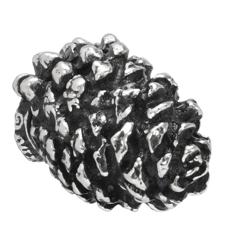 Poignée Lodge Pinecone au fini calice, Argent argent
