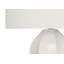 Lampe de table en céramique avec base de vase conique crème et abat-jour tambour en lin ivoire