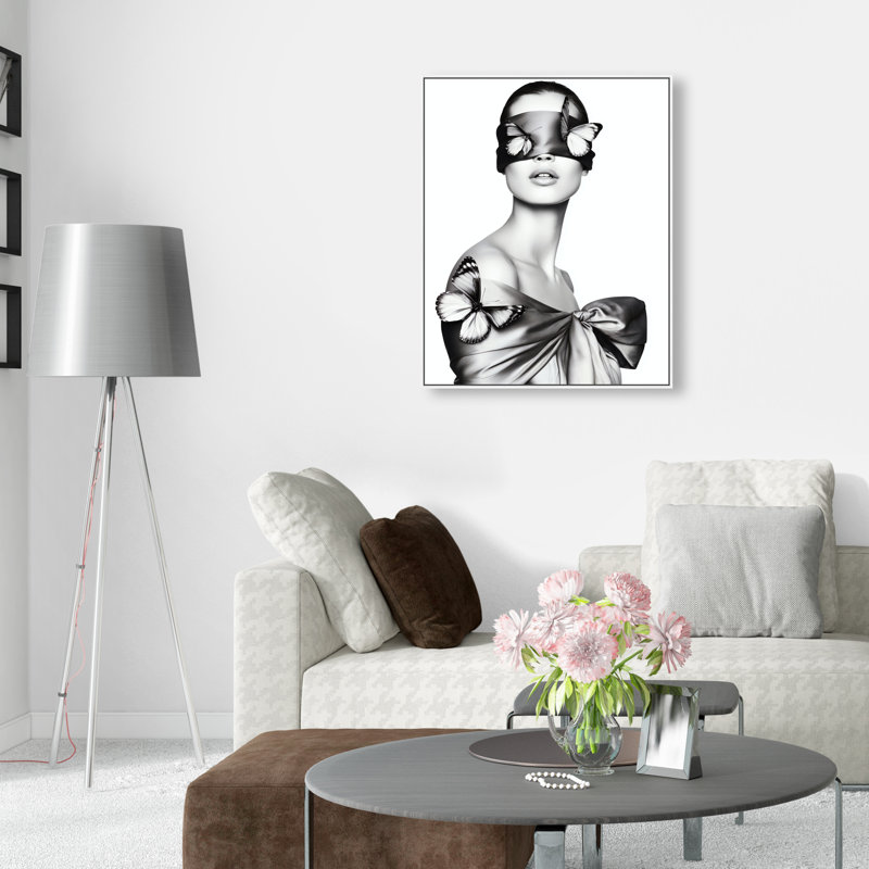 Silent Visionary I Print by Oliver Gal, 31"H x 37"W, White Floater Frame