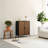 31" * 38" Two-Door Rubber Wood Parquet Accent Cabinet